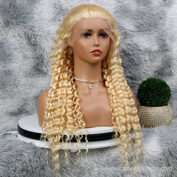 150% 180% Virgin Human Hair Lace Front Wig,613 Human Hair Lace Wig,13x6 613 Remy Body Wave Wig For Black Women